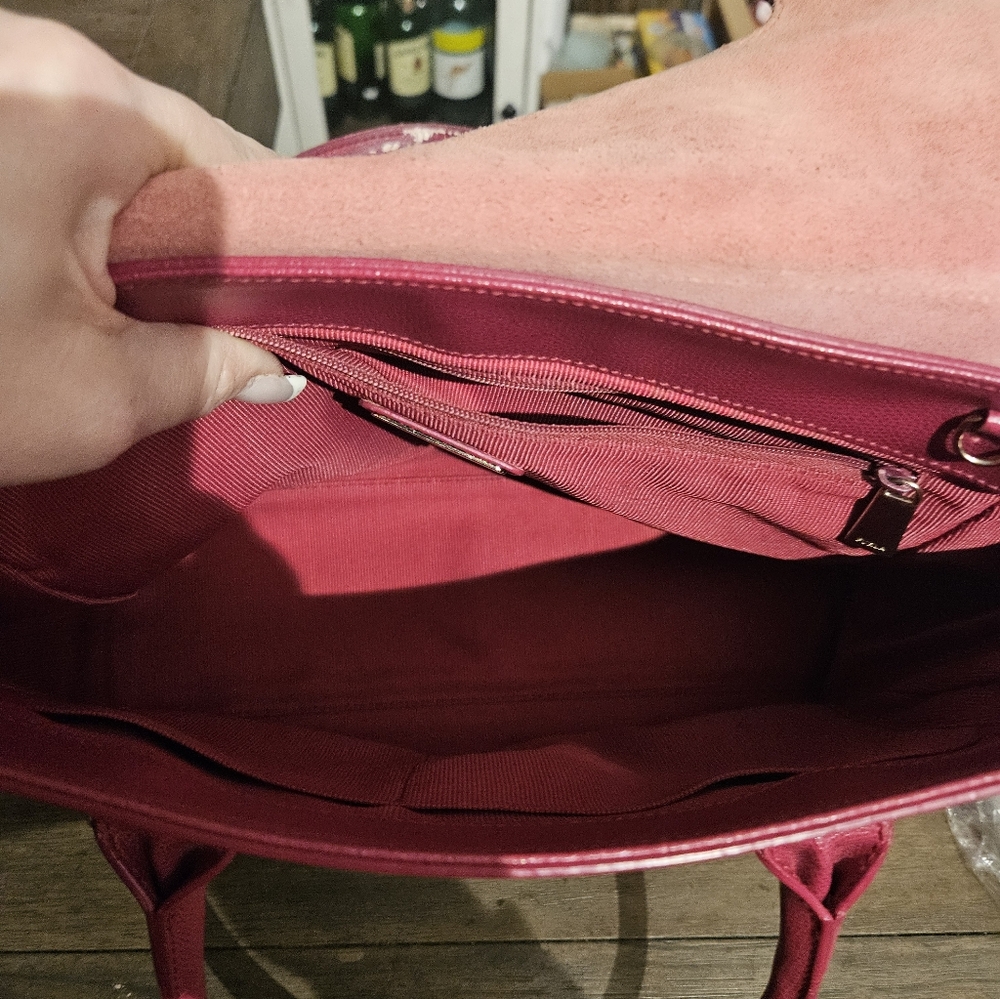 Furla Fuchsia Leather Metropolis Tote - Picture 11 of 12